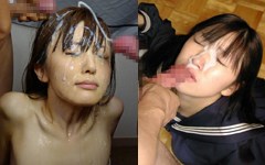 日本人の女の子の綺麗な顔に自分の体液を塗りたくる…顔射こそが男の夢だ!