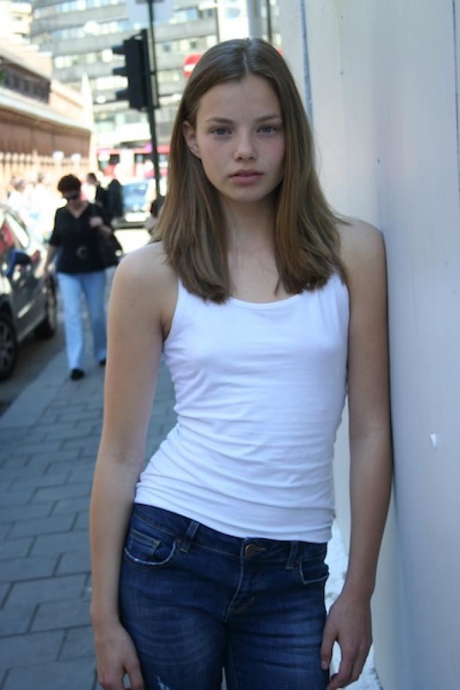 Flat chested teen